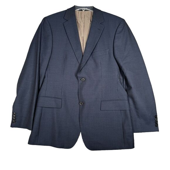 Boss Hugo Boss Blazer Mens 40R Gray Striped Suit Jacket Preppy Business Wedding‎ - Picture 1 of 11